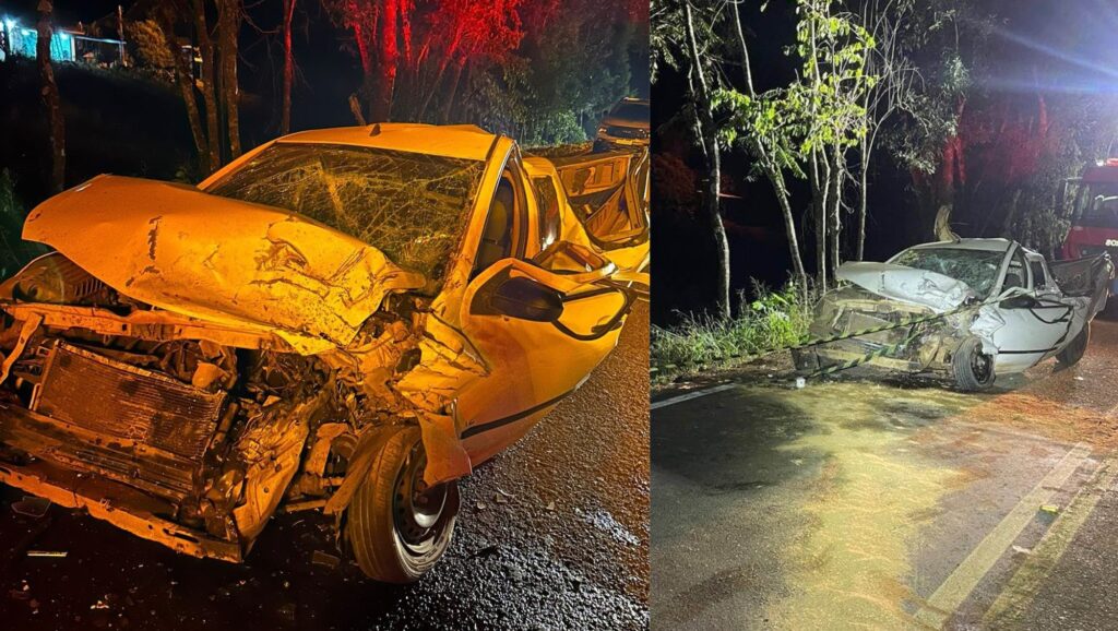 Colisão Frontal na SC-155 Deixa Três Feridos