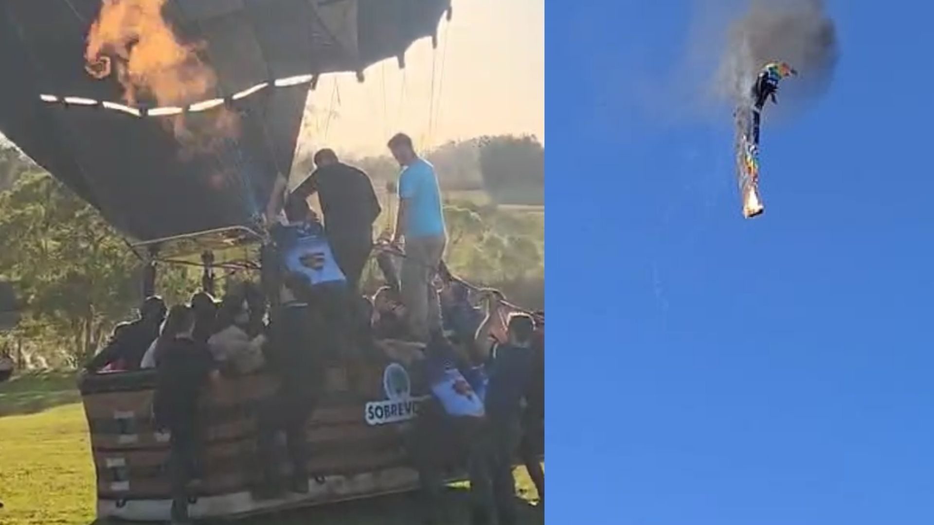 "Nem queria decolar": balão que caiu em SC enfrentou problemas antes do voo, afirmam testemunhas