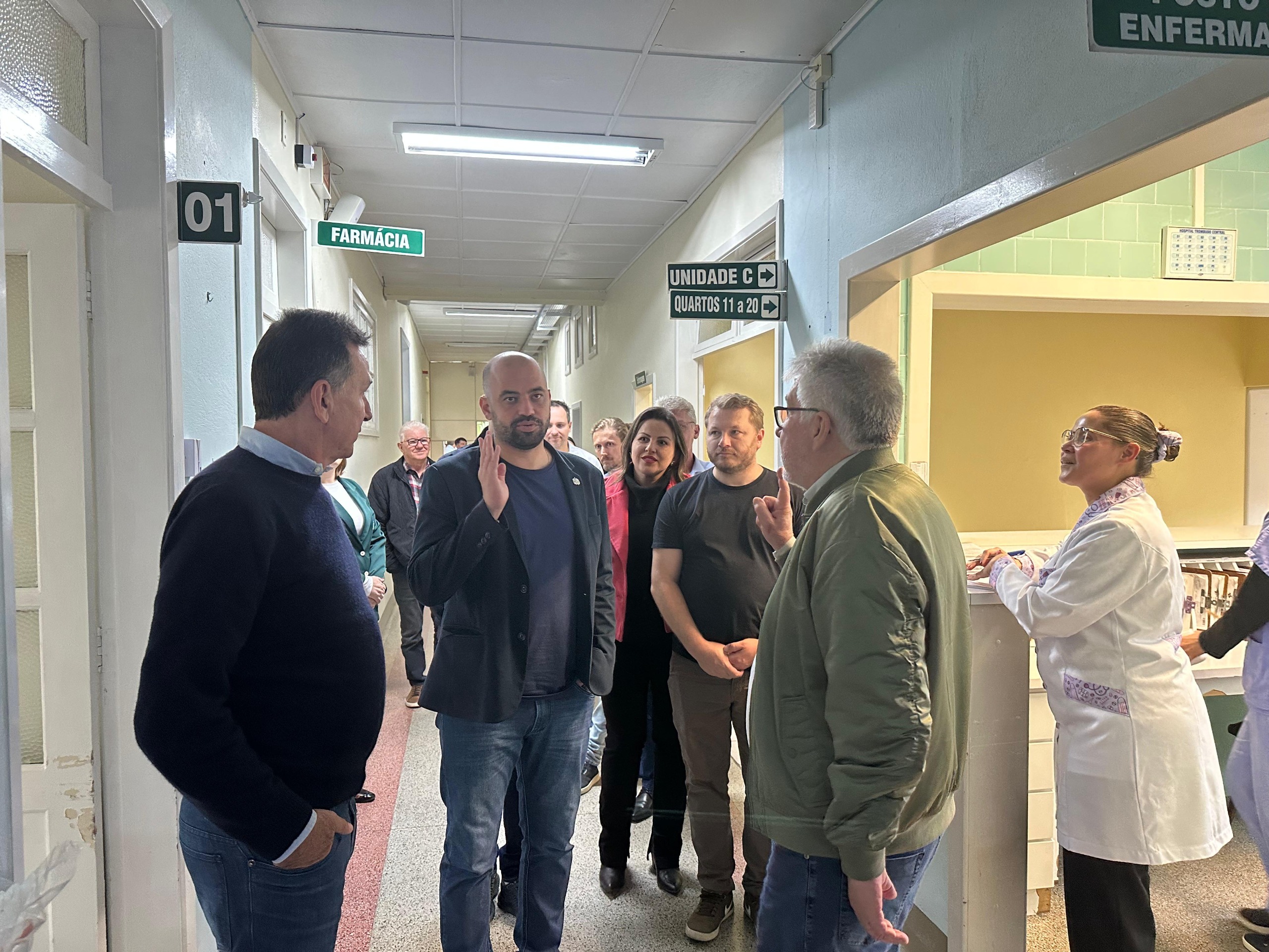 Secretário visita Hospital de Trombudo Central e reforça compromisso com a saúde no Alto Vale