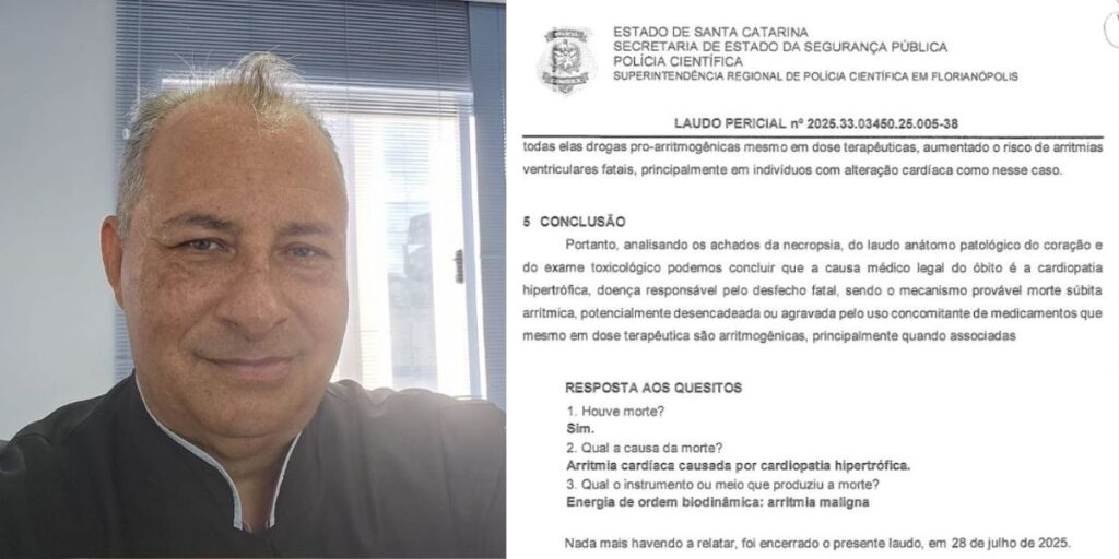 Laudo aponta morte natural de dentista detido por embriaguez em SC