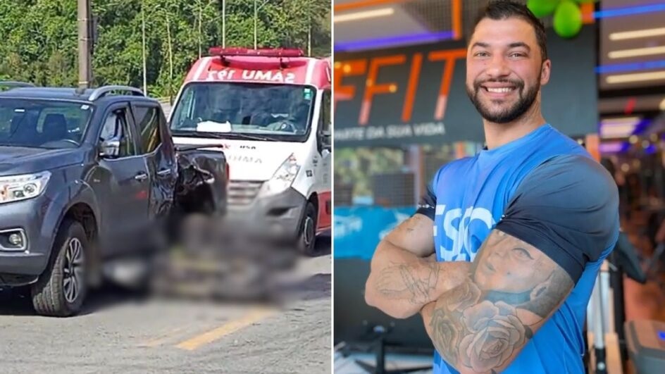 Personal trainer morre em acidente de moto na marginal da BR-101 em Joinville