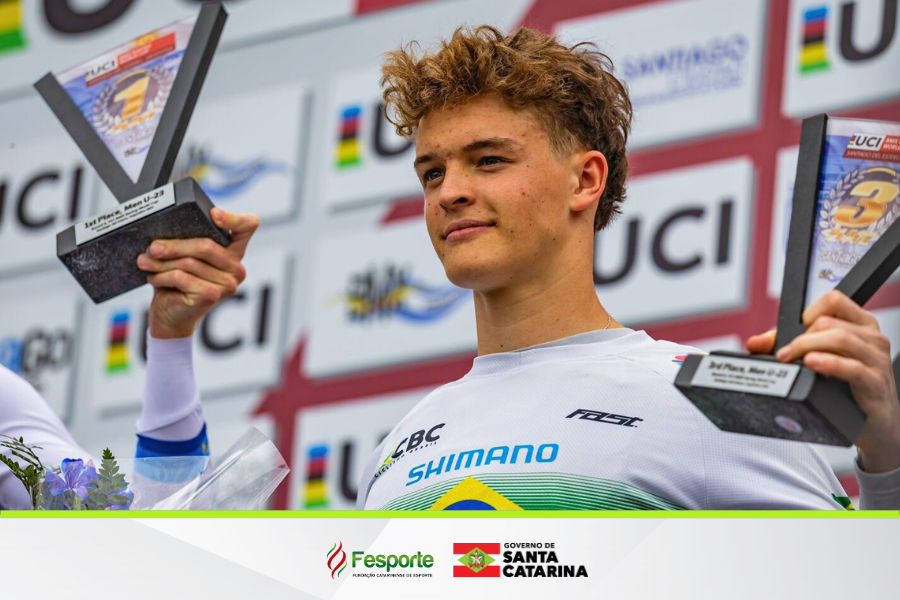 Representante do Programa Bolsa Atleta de SC conquista o primeiro pódio para o Brasil na história da  Copa do Mundo de BMX