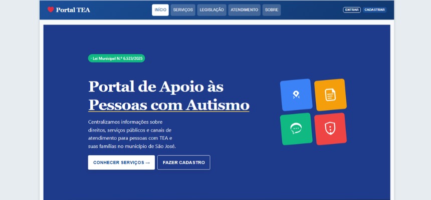 São José lança Portal TEA para fortalecer direitos e atendimento às pessoas com autismo