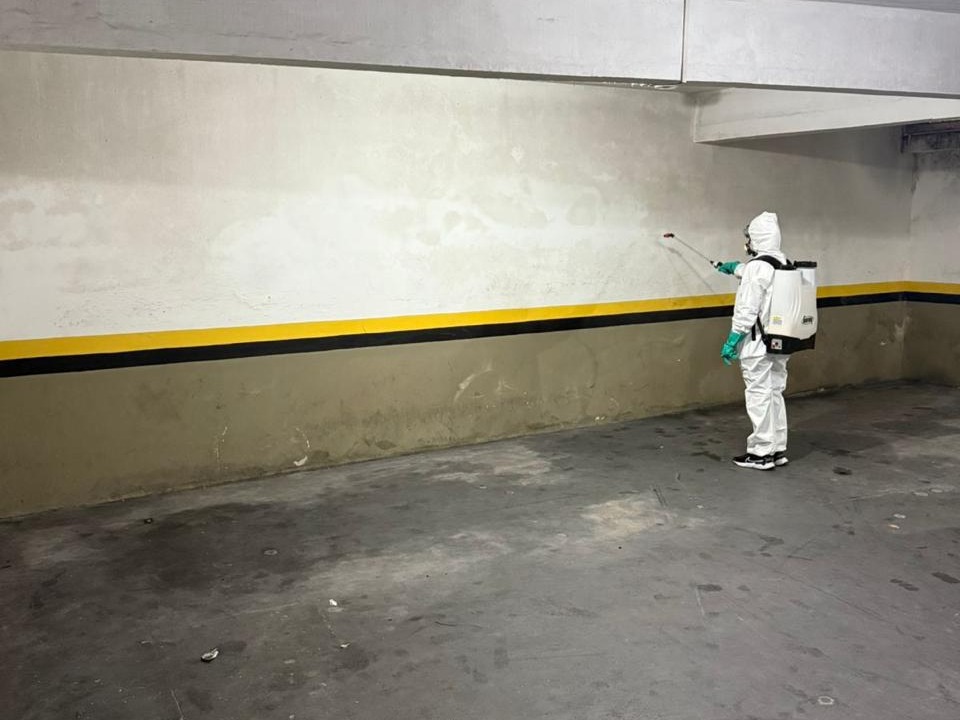 Dengue SC: Saúde realiza aplicação de inseticida nos prédios da SES e do LACEN para controle do mosquito Aedes aegypti