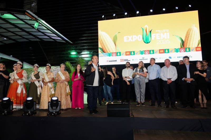 Governador destaca força do agro catarinense na abertura da ExpoFemi 2026 em Xanxerê