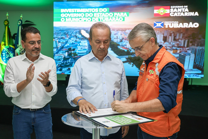 Governo do Estado firma convênio de R$ 3 milhões para enrocamento no Rio Tubarão e amplia pacote de ações de prevenção 