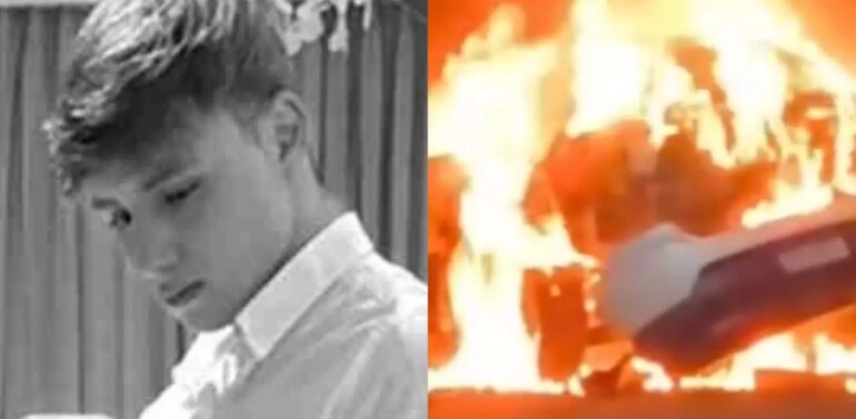 Jovem perde a vida após carro colidir contra árvore e incendiar em SC