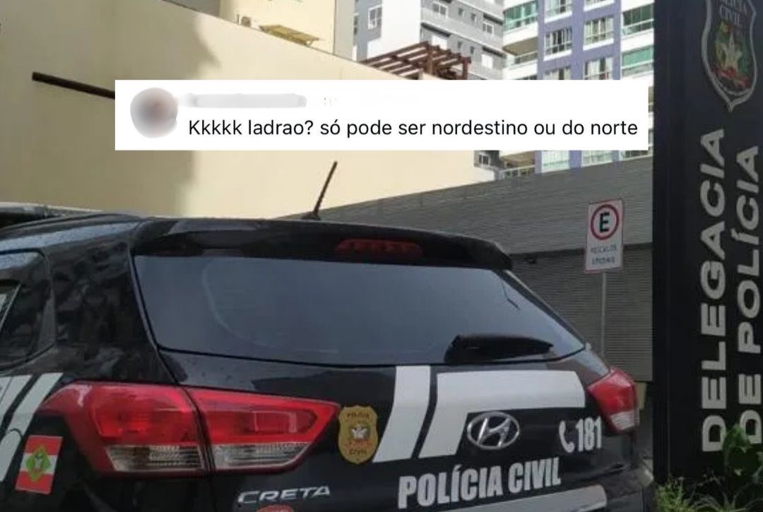 Moradora de Itapema é indiciada pela PCSC após sugerir que ladrão seria ‘do Norte ou Nordeste’