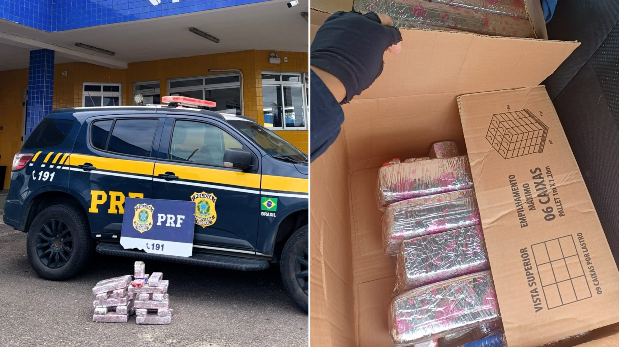 PRF intercepta carga de maconha escondida em carro na BR-101