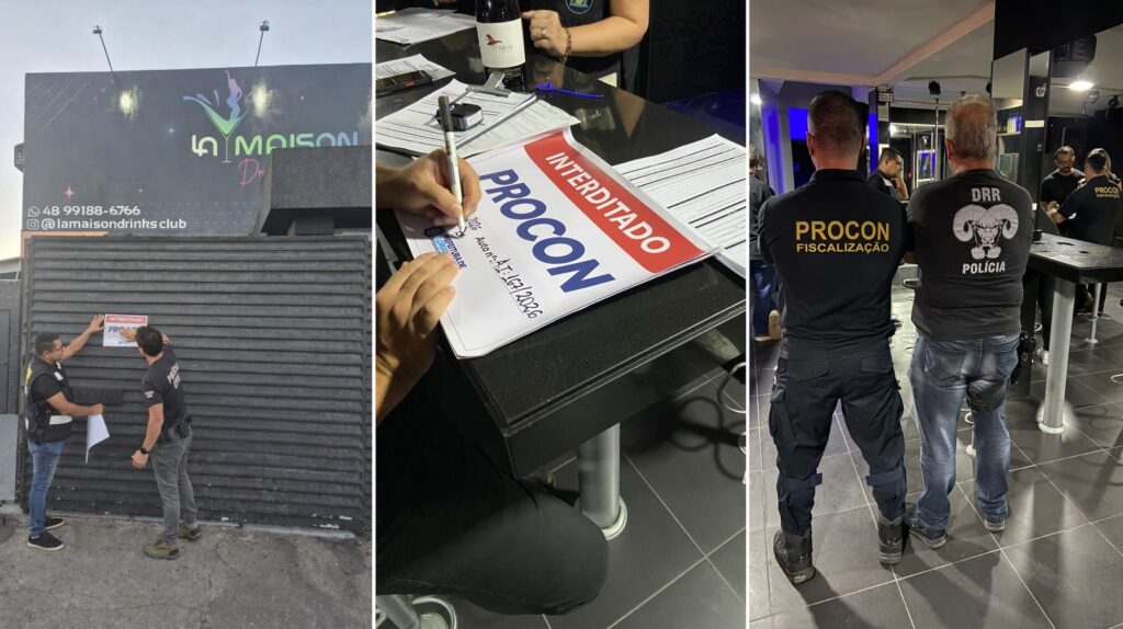 Casa noturna é interditada após cliente relatar golpe de R$ 70 mil e possível dopagem em Florianópolis