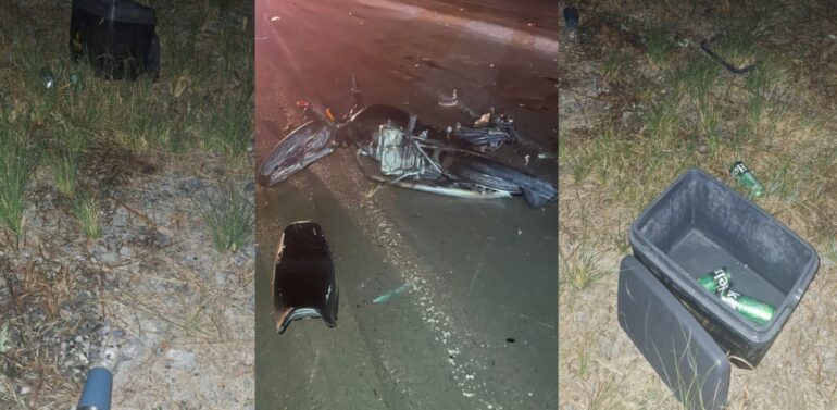 Motociclista morre após ser atingido por caminhonete em alta velocidade na SC-110; motorista foge