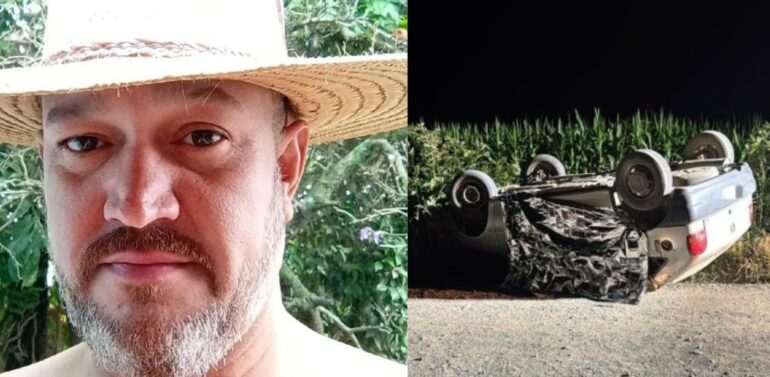 Passageiro morre após capotamento no interior de Canoinhas