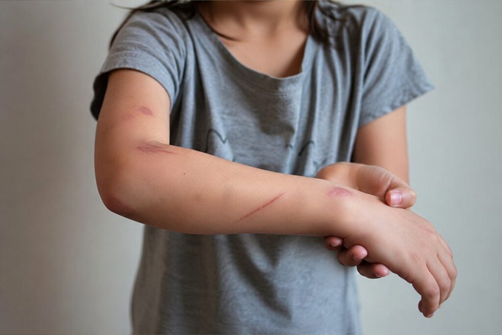 Menina de 9 anos é queimada pela própria mãe com colher quente em SC, aponta investigação