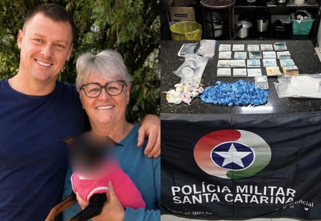 Mãe e filho são presos com 700 gramas de cocaína e R$ 19 mil durante operação da PM em Timbó