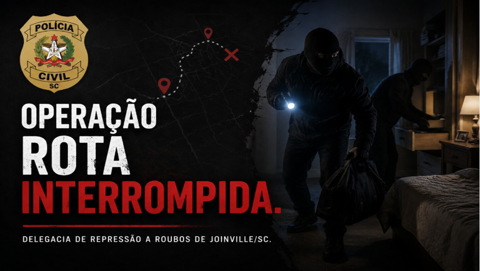 Operação Rota Interrompida prende 12 investigados por roubos em Joinville