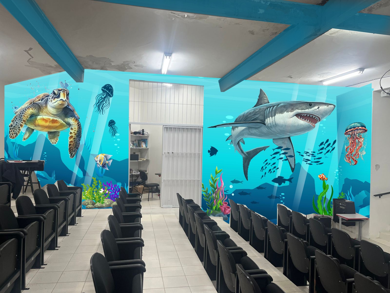 Reforma do CME Ambiental Escola do Mar aproxima alunos do universo marinho