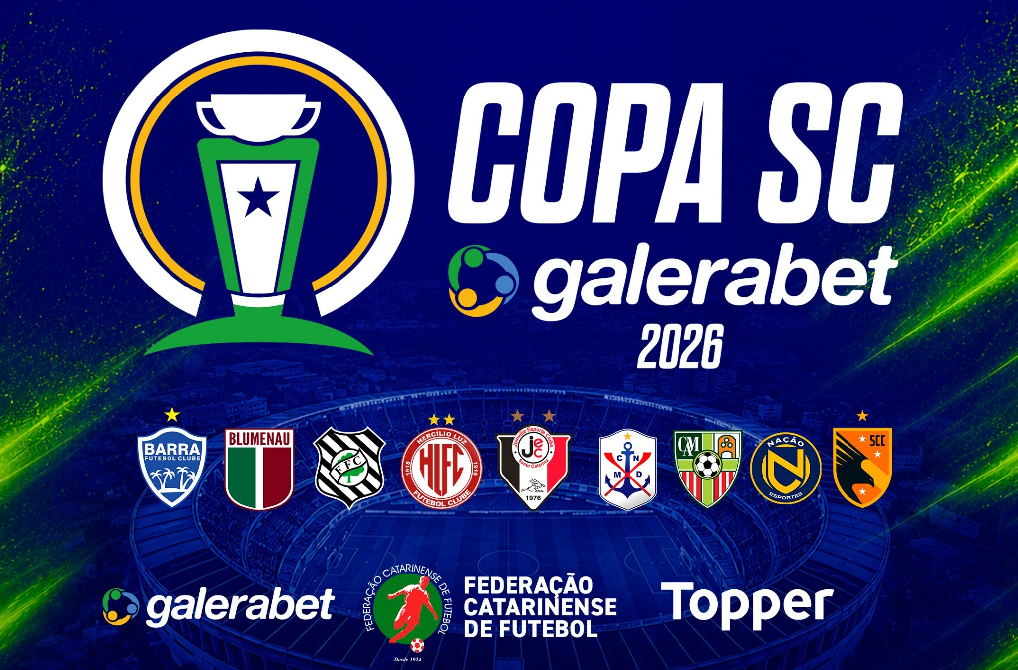 Copa SC Galerabet 2026 será aberta neste sábado