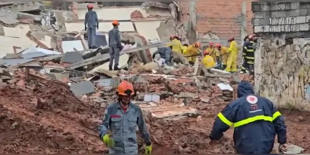 Prédio desaba em São Bernardo do Campo e deixa quatro feridos