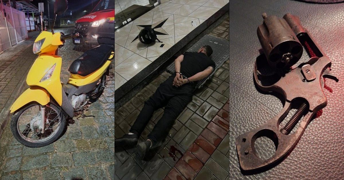 Criminoso de Tijucas é baleado após fugir da cadeia e furtar moto em Blumenau