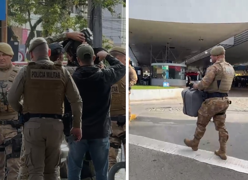 Polícia descarta bomba em mala deixada dentro de banco no Centro de Joinville