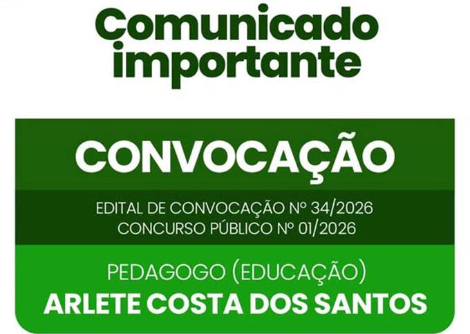 Prefeitura de Três Barras convoca aprovada em concurso público