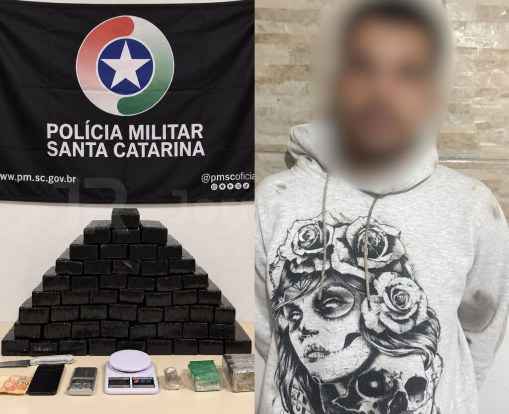 Preso pelo CHOQUE com 38 kg de maconha na Grande Florianópolis, suspeito é solto em menos de 24h