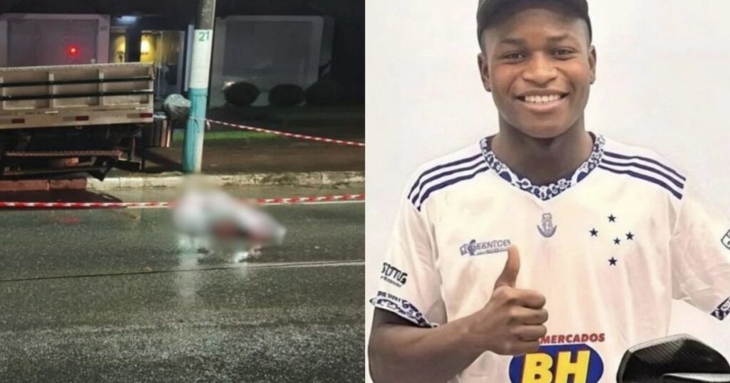 a despedida da companheira do atleta de 18 anos morto em acidente em SC