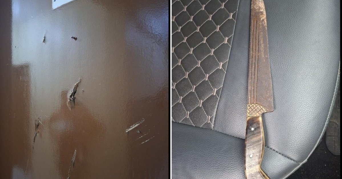 vizinho tenta arrombar apartamento com faca em Brusque