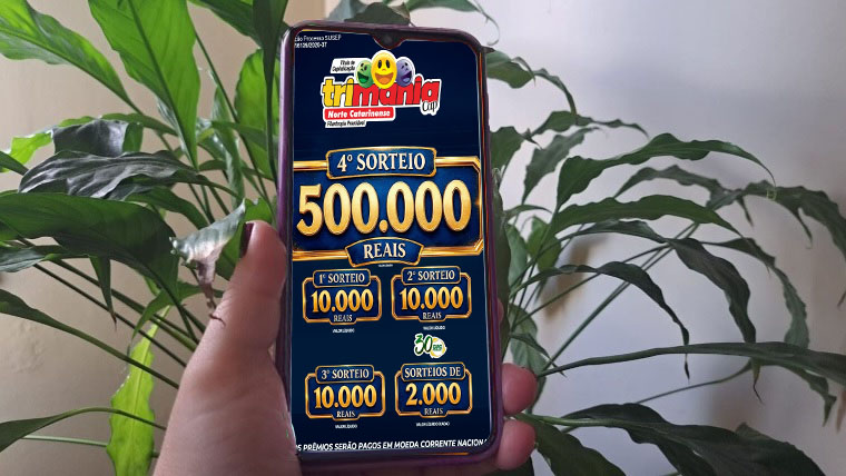 Joinvilense fatura sozinha R$ 500 mil no sorteio da Trimania deste domingo